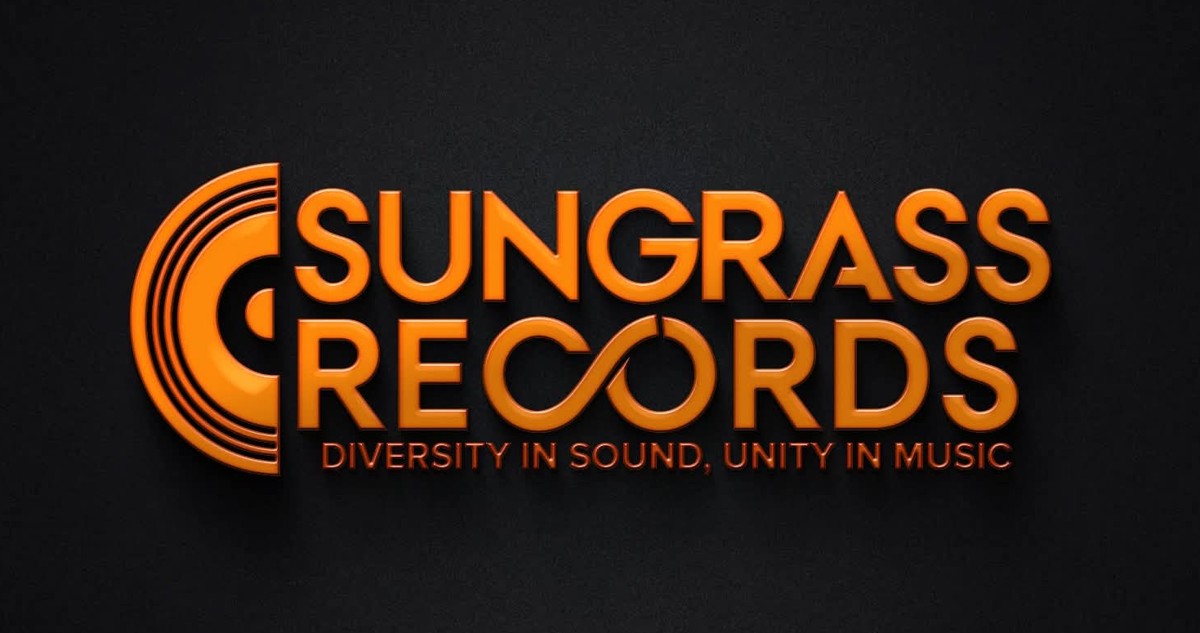SunGrass Records logo: an orange vinyl record beside the words SunGrass Records, Diversity in Sound, Unity in Music